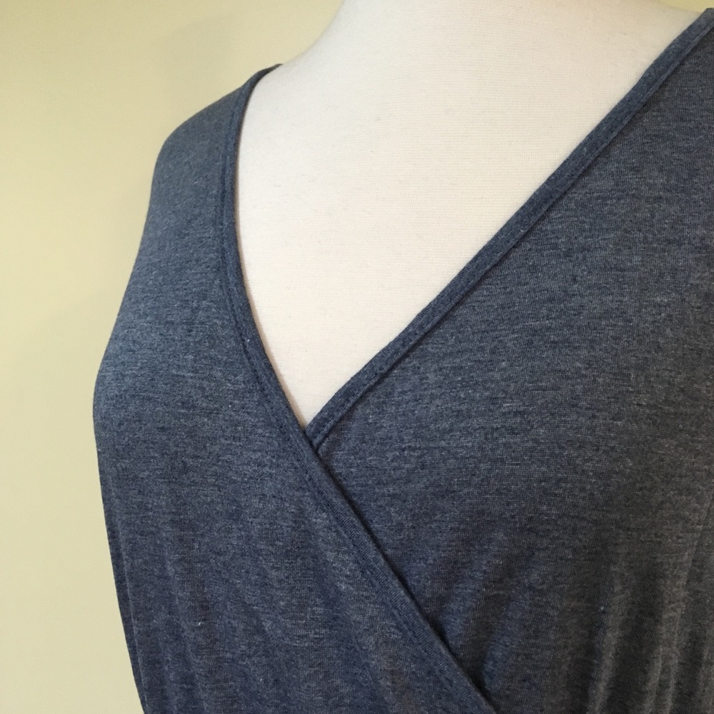 Drawstring Surplice Slit Maxi Dress - Picture 6 of 7